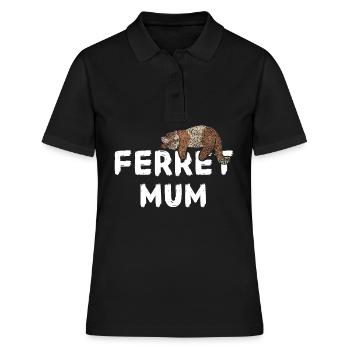 Frettchen Ferret Otter Muttertag - Frauen Polo Shirt - Schwarz - Vorne - Ailine (174cm)