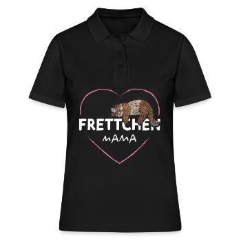 Frettchen Fischoffer Mama Muttertag - Frauen Polo Shirt - Schwarz - Vorne - Ailine (174cm)