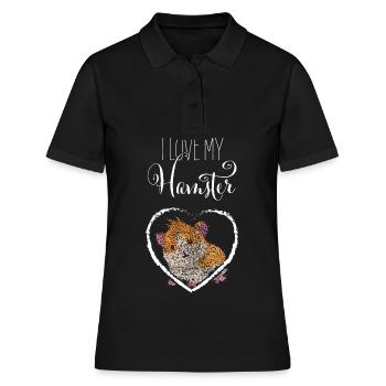 Hamster amoureux Hamster - Polo Femme - noir - Devant - Ailine (174cm)