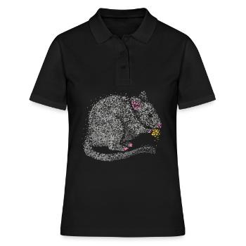 Rats Rats Rat domestique Rat errant Éleveur de rats - Polo Femme - noir - Devant - Ailine (174cm)
