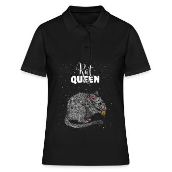 Rat Queen Rat Propriétaire Rat Lover - Polo Femme - noir - Devant - Ailine (174cm)