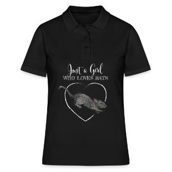 Love Rats Propriétaire de rats Amoureux des rats - Polo Femme - noir - Devant - Ailine (174cm)