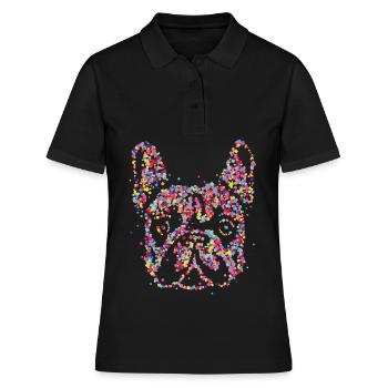 Français Bulldog Frechie Chien Maman - Polo Femme - noir - Devant - Ailine (174cm)