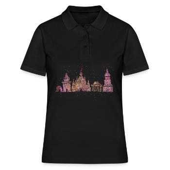 Kiew Skyline Silhouette Städtetrip Ukraine - Frauen Polo Shirt - Schwarz - Vorne - Ailine (174cm)