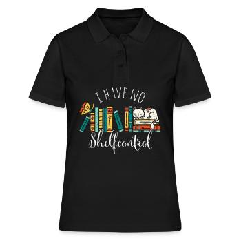 Livres Shelfcontrol Lire le roman du bibliothécaire - Polo Femme - noir - Devant - Ailine (174cm)