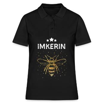 Imkerin Bienen Honigbiene Imkerei Bienenzucht - Frauen Polo Shirt - Schwarz - Vorne - Ailine (174cm)