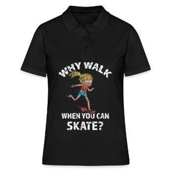 Skate or die Skater Skateboarder Skatepark Skaten - Frauen Polo Shirt - Schwarz - Vorne - Ailine (174cm)