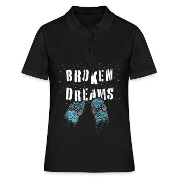 Broken Dreams Skater Skateboard Halfpipe Skatepark - Women's Polo Shirt - black - Front - Ailine (174cm)