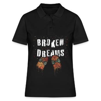 Skater Skateboarder Skaten Halfpipe Skatepark - Women's Polo Shirt - black - Front - Ailine (174cm)