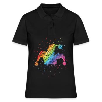 Fool’s Cap Fool Jeck Rainbow Gay - Polo Femme - noir - Devant - Ailine (174cm)