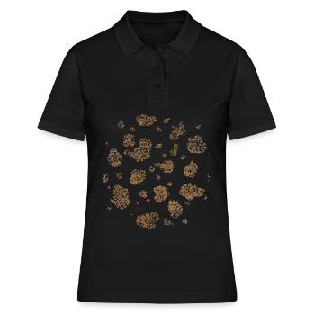 Vache Vache Taches Modèle de Vache Costume Remplacement Carnaval - Polo Femme - noir - Devant - Ailine (174cm)