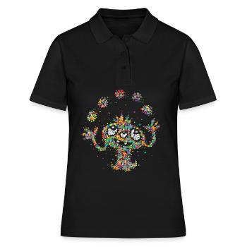 Confetti Monster Costume Remplacement Fastelovend Carnaval - Polo Femme - noir - Devant - Ailine (174cm)