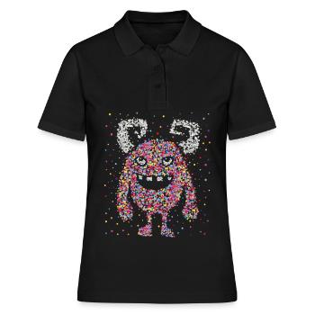 Carnaval Carnaval Confettis Monster Kölle Alaaf - Polo Femme - noir - Devant - Ailine (174cm)