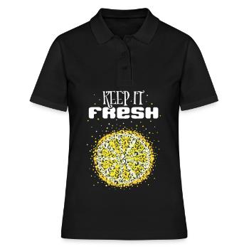 Costume de citron Remplacement Carnaval Cadeau Carnaval - Polo Femme - noir - Devant - Ailine (174cm)
