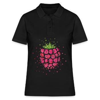 Raspberry Costume Remplacement Carnaval Confettis - Polo Femme - noir - Devant - Ailine (174cm)