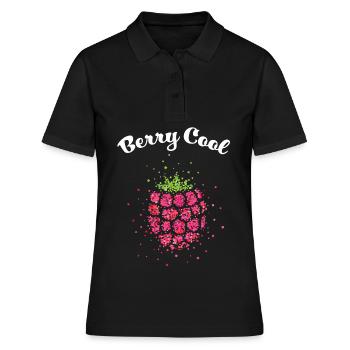 Raspberry Berry Cool Costume Remplacement Carnaval Carnaval - Polo Femme - noir - Devant - Ailine (174cm)
