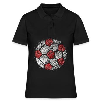 Football Red White Rut un Wiess Kölle Carnaval de Cologne - Polo Femme - noir - Devant - Ailine (174cm)