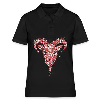 Geißbock Cologne Cologne Rouge Blanc Carnaval Confettis - Polo Femme - noir - Devant - Ailine (174cm)