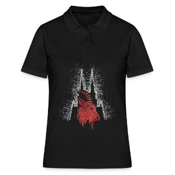 Cathédrale de Cologne Cologne Rouge Blanc Kölle Carnaval Carnaval - Polo Femme - noir - Devant - Ailine (174cm)