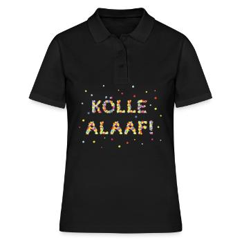 Carnaval de Cologne Carnaval Confettis Kölle Alaaf Jeck - Polo Femme - noir - Devant - Ailine (174cm)