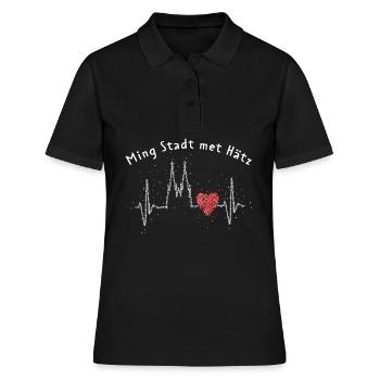 Kölner Dom Karneval Colonia Kölle Köln Konfetti - Frauen Polo Shirt - Schwarz - Vorne - Ailine (174cm)