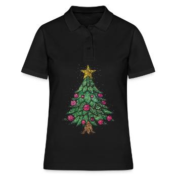 Arbre de Noël Arbre de Noël 4ème Arbre de Noël Avent Arbre de Noël - Polo Femme - noir - Devant - Ailine (174cm)