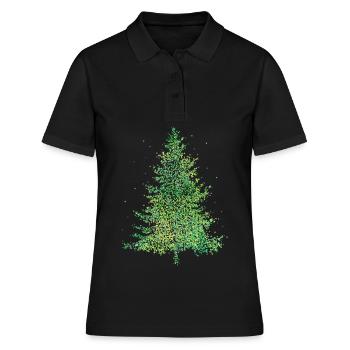 Arbre de Noël Arbre de Noël Arbre de Noël Arbre de No� - Polo Femme - noir - Devant - Ailine (174cm)