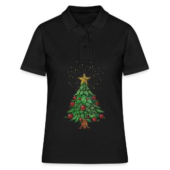 Arbre de Noël Arbre de Noël Arbre de Noël Arbre - Polo Femme - noir - Devant - Ailine (174cm)