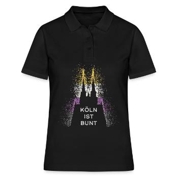 Cathédrale de Cologne Cologne Kölle Asexualité asexuée - Polo Femme - noir - Devant - Ailine (174cm)