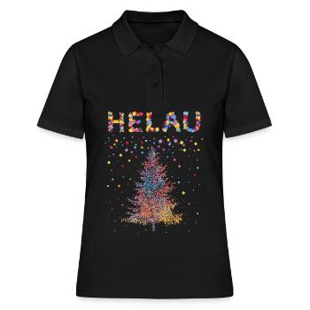 Helau Arbre de Noël Carnaval de Noël - Polo Femme - noir - Devant - Ailine (174cm)