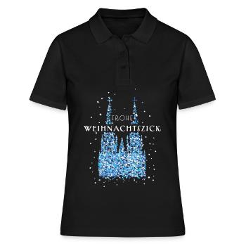 Kölner Dom Weihnachtszeit Köln Kölsch Heiligabend - Frauen Polo Shirt - Schwarz - Vorne - Ailine (174cm)