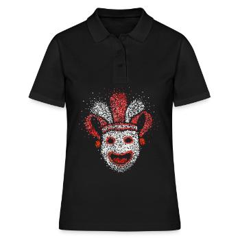 Rut un Wiess Carnival Confetti Jeck Fastelovend - Polo Femme - noir - Devant - Ailine (174cm)