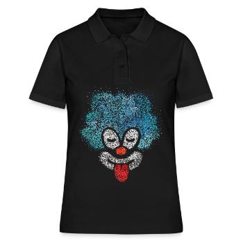 Clown Carnaval Confettis Viva Colonia Kölle Alaaf - Polo Femme - noir - Devant - Ailine (174cm)