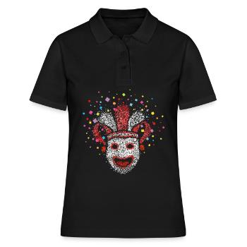 Carnaval de Cologne Confettis Rut un Wiess - Polo Femme - noir - Devant - Ailine (174cm)
