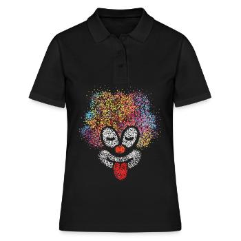 Carnaval Clown Carnaval Confettis Fastelovend - Polo Femme - noir - Devant - Ailine (174cm)