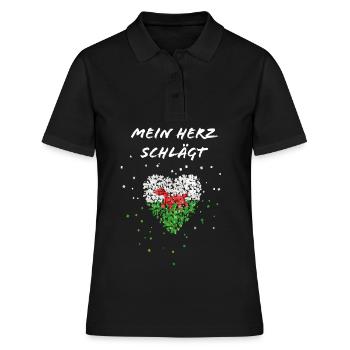 Pays de Galles Heartbeat Drapeau du Pays de Galles Drapeau du Pays de Galles Drapeau - Polo Femme - noir - Devant - Ailine (174cm)