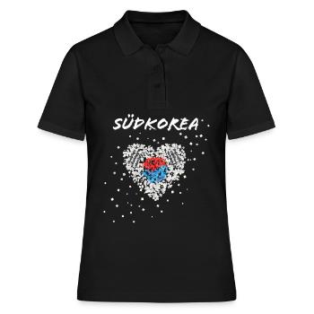 Corée du Sud Corée du Sud Drapeau sud-coréen - Polo Femme - noir - Devant - Ailine (174cm)