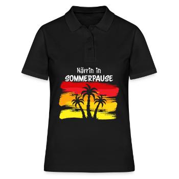 Kölner Karneval Fasching Konfetti Sommerferien - Frauen Polo Shirt - Schwarz - Vorne - Ailine (174cm)