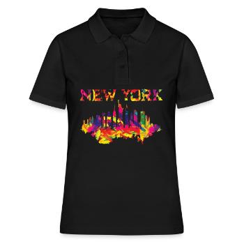 New York aux couleurs vives - Polo Femme - noir - Devant - Ailine (174cm)