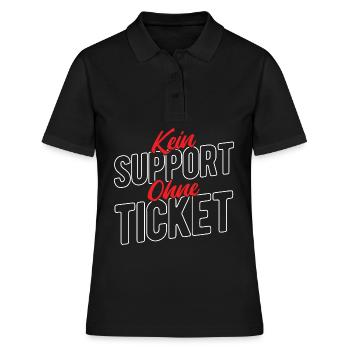 Kein Support Ohne Ticket - Kundenservice Programmi - Frauen Polo Shirt - Schwarz - Vorne - Ailine (174cm)