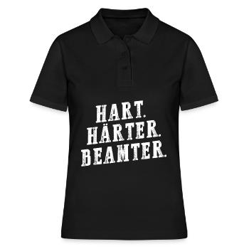 Hart Härter Beamter - Beamten Geschenk - Frauen Polo Shirt - Schwarz - Vorne - Ailine (174cm)