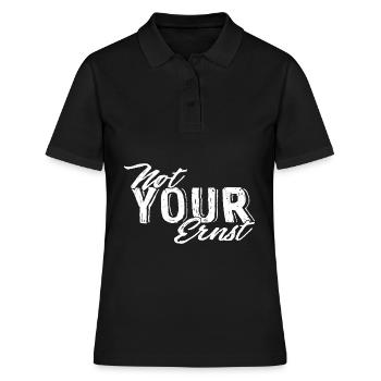 Not Your Ernst Nicht dein Ernst Denglisch als Gesc - Frauen Polo Shirt - Schwarz - Vorne - Ailine (174cm)