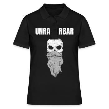 Unrasierbar Bärtig Bartträger - Frauen Polo Shirt - Schwarz - Vorne - Ailine (174cm)