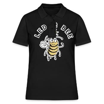 LED es BEE - Witz - Frauen Polo Shirt - Schwarz - Vorne - Ailine (174cm)