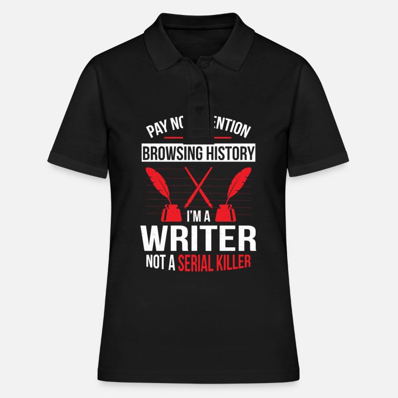 Writing author writer writer creator novel - Women's Polo Shirt - black
