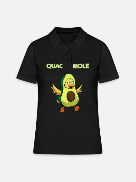 Quackamole Guacamole Ente Veganer Vegetarier - Frauen Polo Shirt - Schwarz