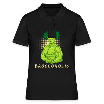 Brocoli végétalien brocoli - Polo Femme - noir - Devant - Ailine (174cm)
