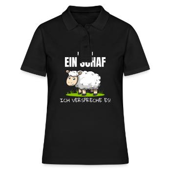 Nur noch ein Schaf Ich verspreche es Schäfer Hirte - Frauen Polo Shirt - Schwarz - Vorne - Ailine (174cm)