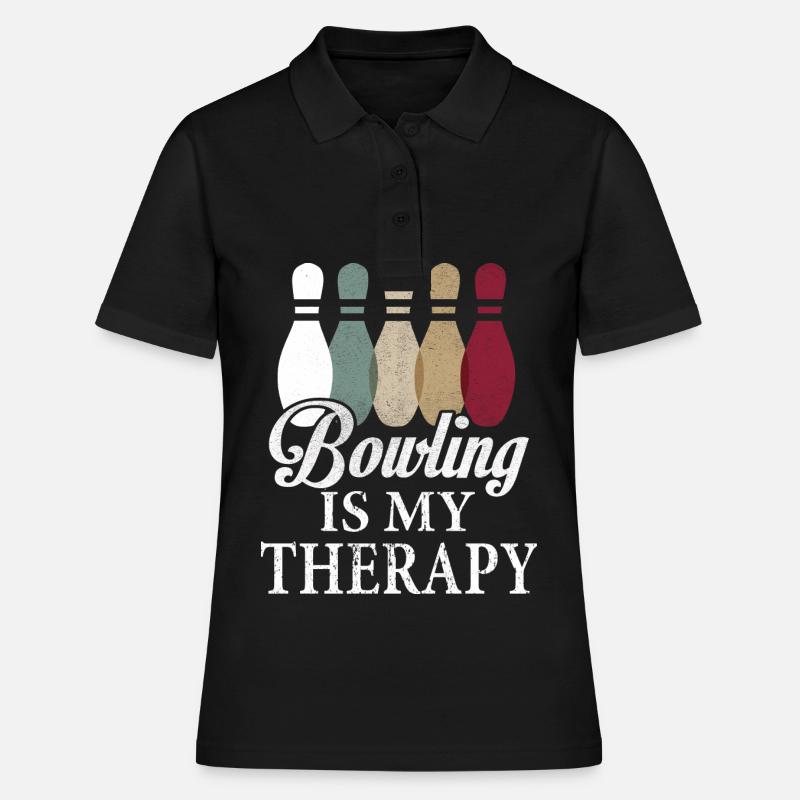 Bowling Bowling Bowling Bowling - Frauen Polo Shirt - Schwarz