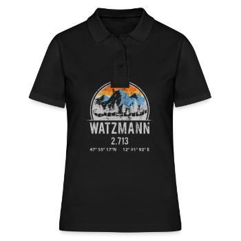 Watzmann 2713 Massif de Watzmann Bavière Berchtesgaden - Polo Femme - noir - Devant - Ailine (174cm)